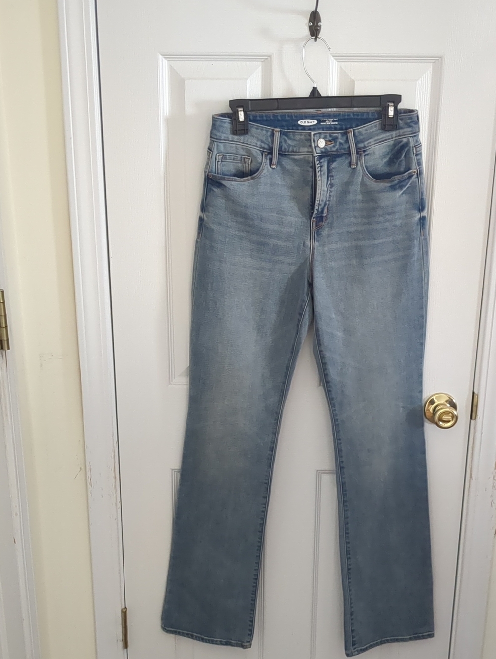 Old Navy Faded Blue High Rise Kicker Boot Cut Jeans